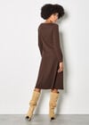 Textured Jersey Midi Dress, Brown, large