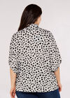 Curve Textured Dot Top, Grey, large