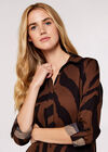 Zebra Oversized Dress, Brown, large