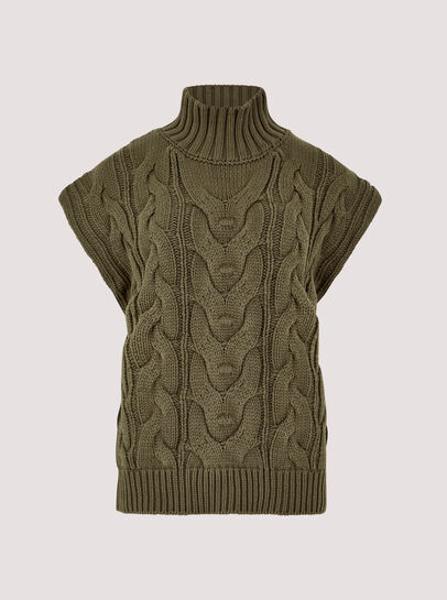 Chunky Cable Knit  Vest