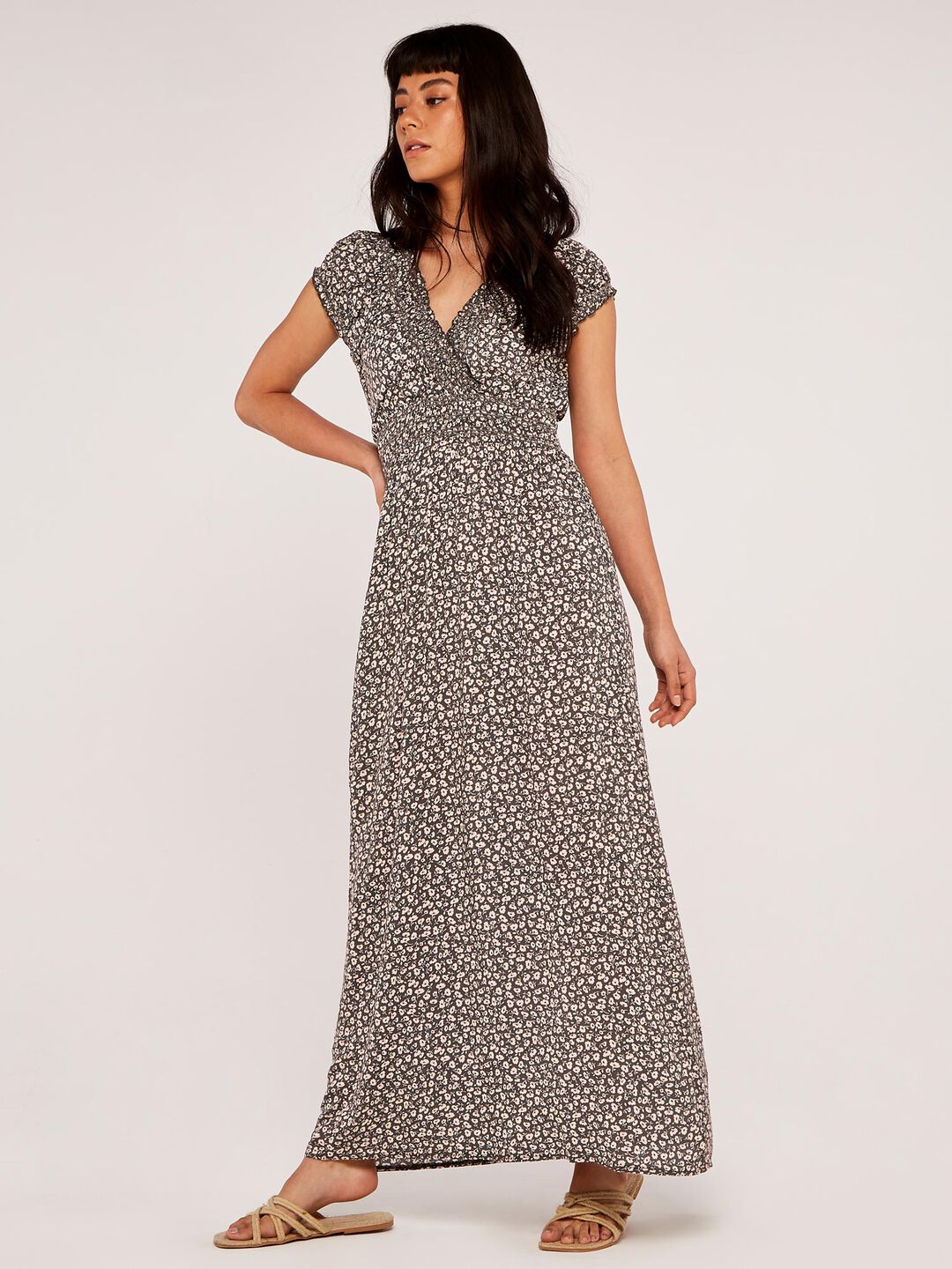 Image of Ditsy Smocked Maxi Dress