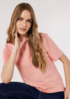 Short Sleeve Plain T-Shirt, Pink, large