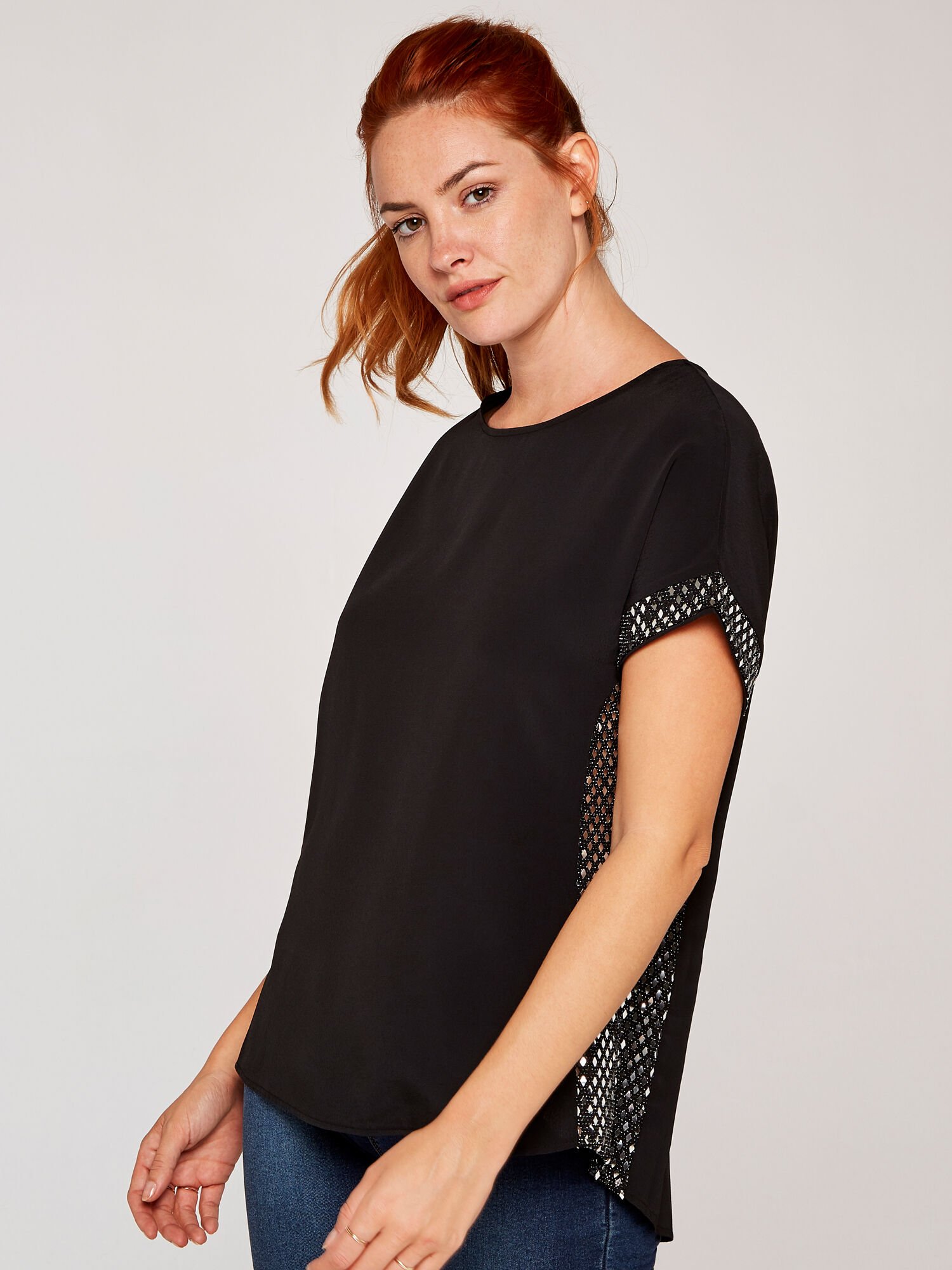Diamond sequin top sales