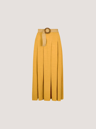 Boho Belted Midi Skirt