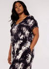 Curve Tie Dye Jersey Dress, Black, large