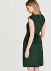 Pleat Detail Tulip Dress, Green, large