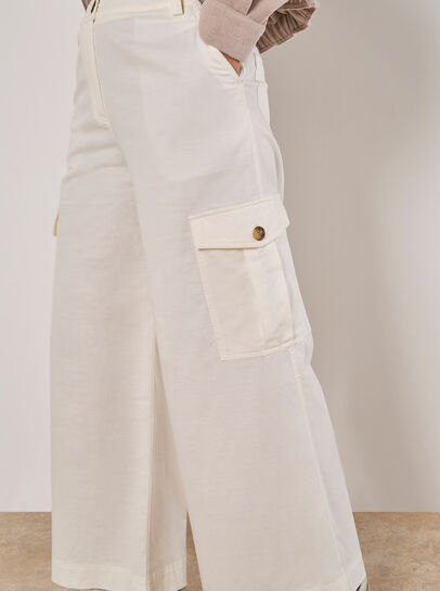 Wide Leg Chino Trousers