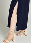 Navy Tie Waist Jumpsuit +, Navy, large