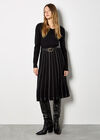 Miniature Detail Knitted Dress, Black, large