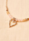 Heart Choker Necklace, Pink, large