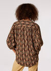 Ikat Tile Print Wrap Top, Rust, large