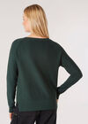 Waffle Knit Aran Jumper, Green, large