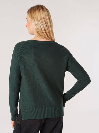 Waffle Knit Aran Jumper