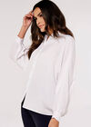 Oversized Batwing Shirt, Cream, large