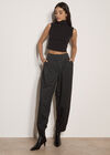 Jersey Crop Tank Top, Black, large