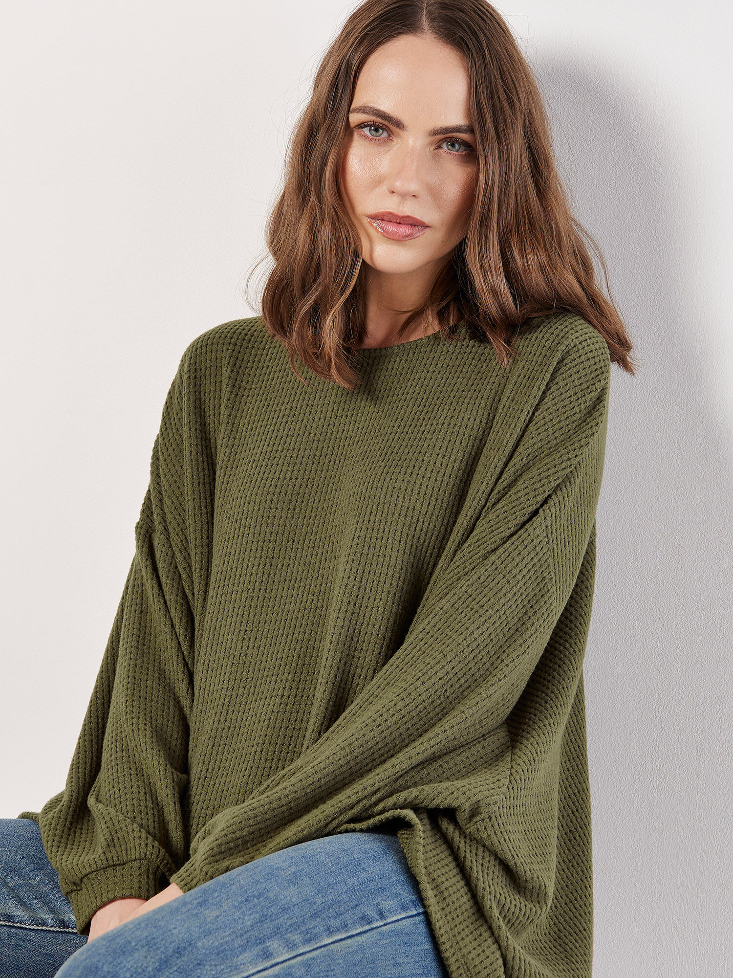 stein(シュタイン) OVERSIZED WAFFLE KNIT LS stein Oversized Waffle Knit LS L black（stein OVERSIZED
