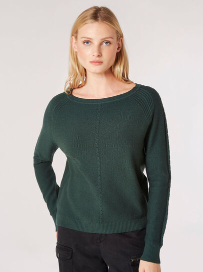Waffle Knit Aran Jumper