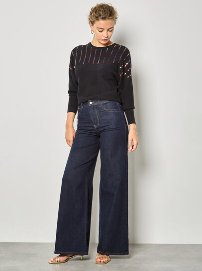 Rainbow Sequin Soft Jumper