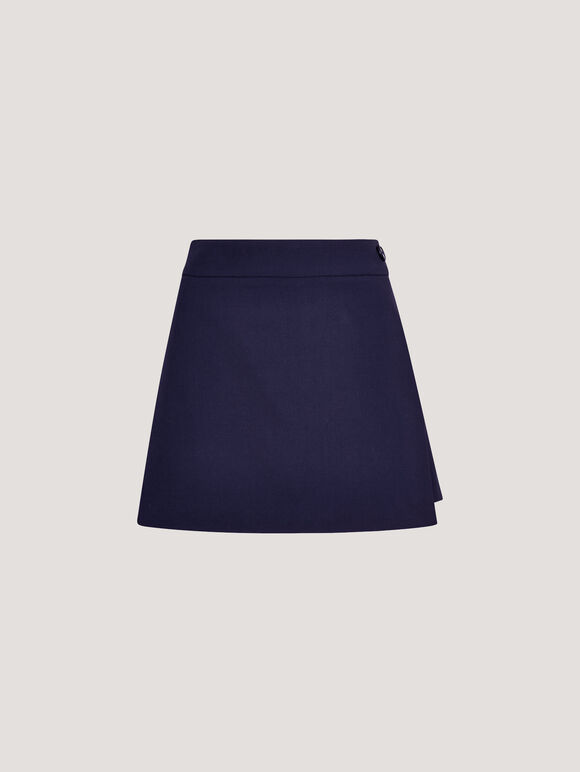 Tailored A-Line Mini Skort, Navy, large