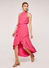 Halter Neck Dress, Fuchsia, large