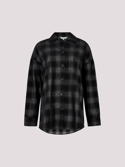 Oversized Check Corduroy Shirt