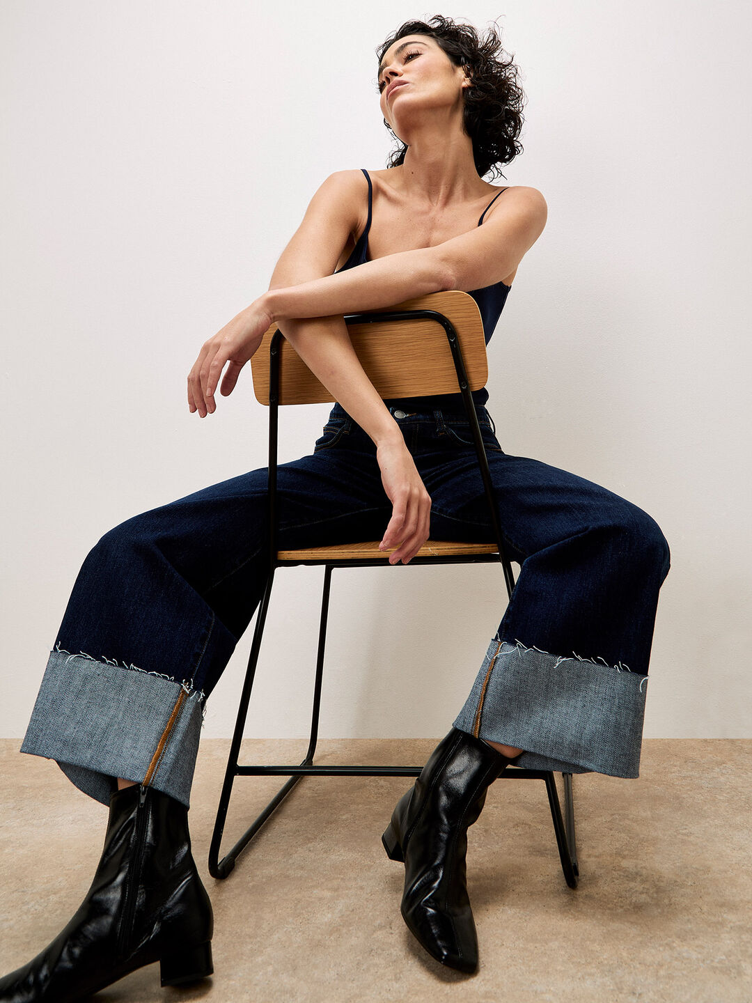 Image of Ikeda Straight Leg Turn Up Jeans