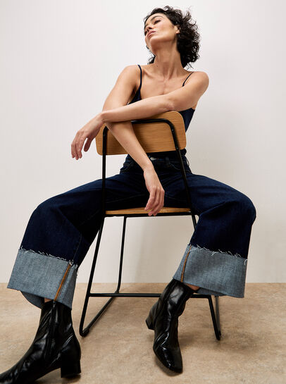 Ikeda Straight Leg Turn Up Jeans