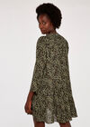 Camo Look Print Tiered Dress, Khaki, large