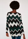 Chevron Oversized Top, Green, large