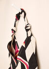 Geometric Cotton Canvas Bag, Black, large