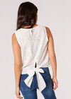 Tropical Embroidered Tank Top, White, large