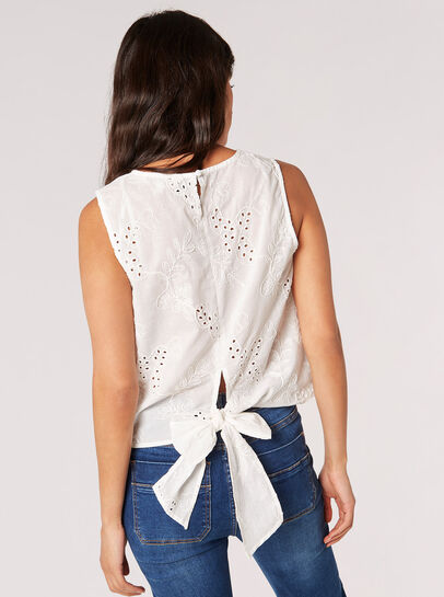 Tropical Embroidered Tank Top