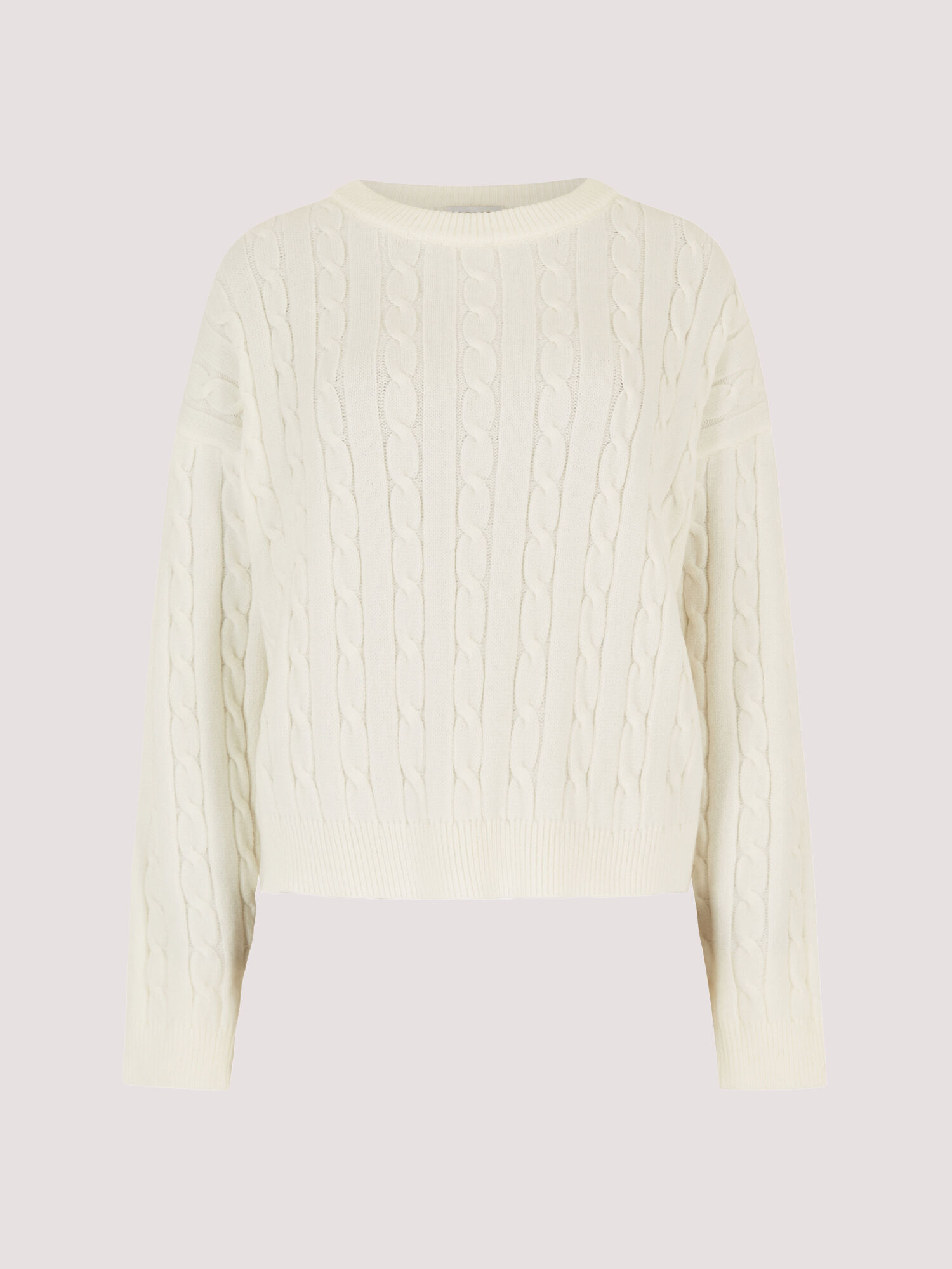 Long cream cable knit jumper cheap
