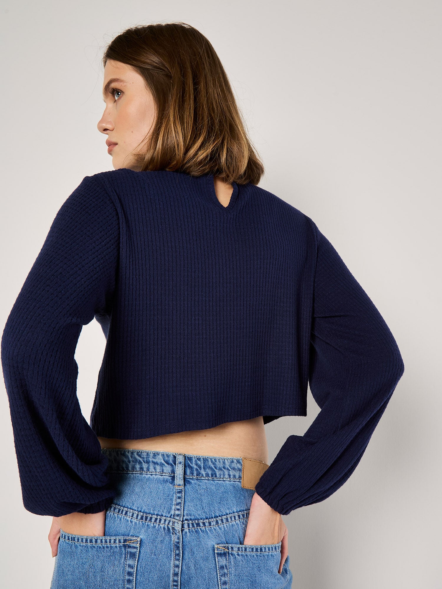 トップス Waffle ribbon tops Waffle Knit Wrap Top | Apricot Clothing
