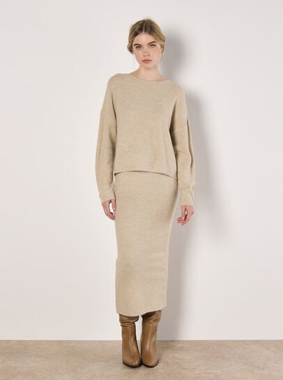 Waffle Knit Batwing Jumper