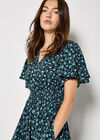Ditsy Floral Midi Dress, Navy, large