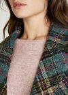 Teal Plaid Coat, Teal, large