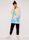 Tie Dye Oversized Hoodie, Pink, large