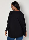 Curve Rhinestone Embellished Batwing Jumper, Black, large