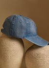 Stone Washed Denim Cap, Sky Blue, large