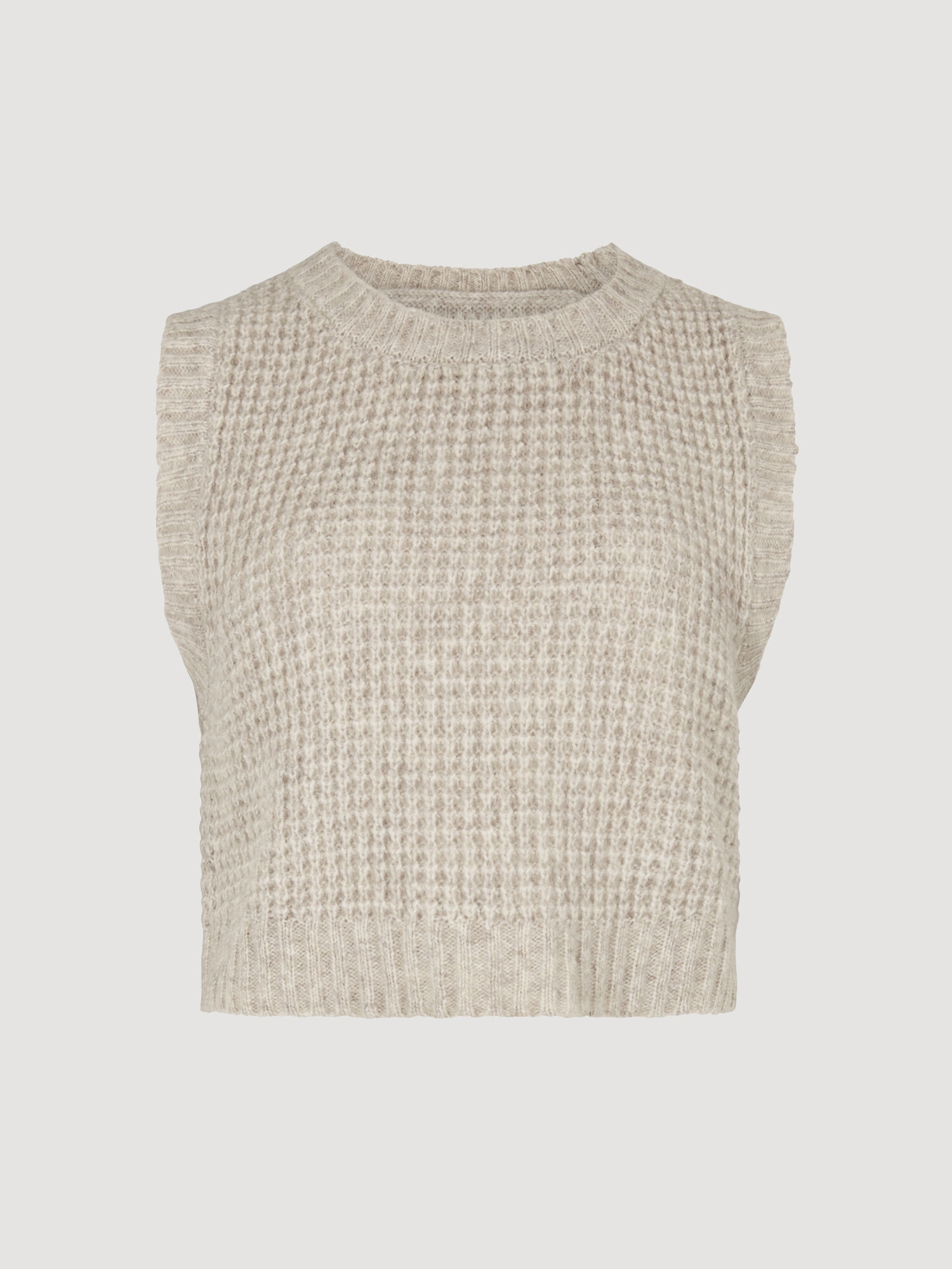 Cropped knit vest cheap