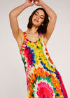 Tie Dye Circle Feathers Dress, Assorted, large