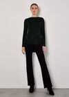 Sparkle Swirl Peplum Top, Green, large