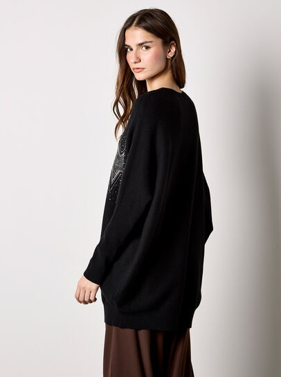 Stud Star Batwing Tunic Jumper