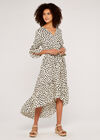 Rock Ruffle Wrap Dress, Cream, large