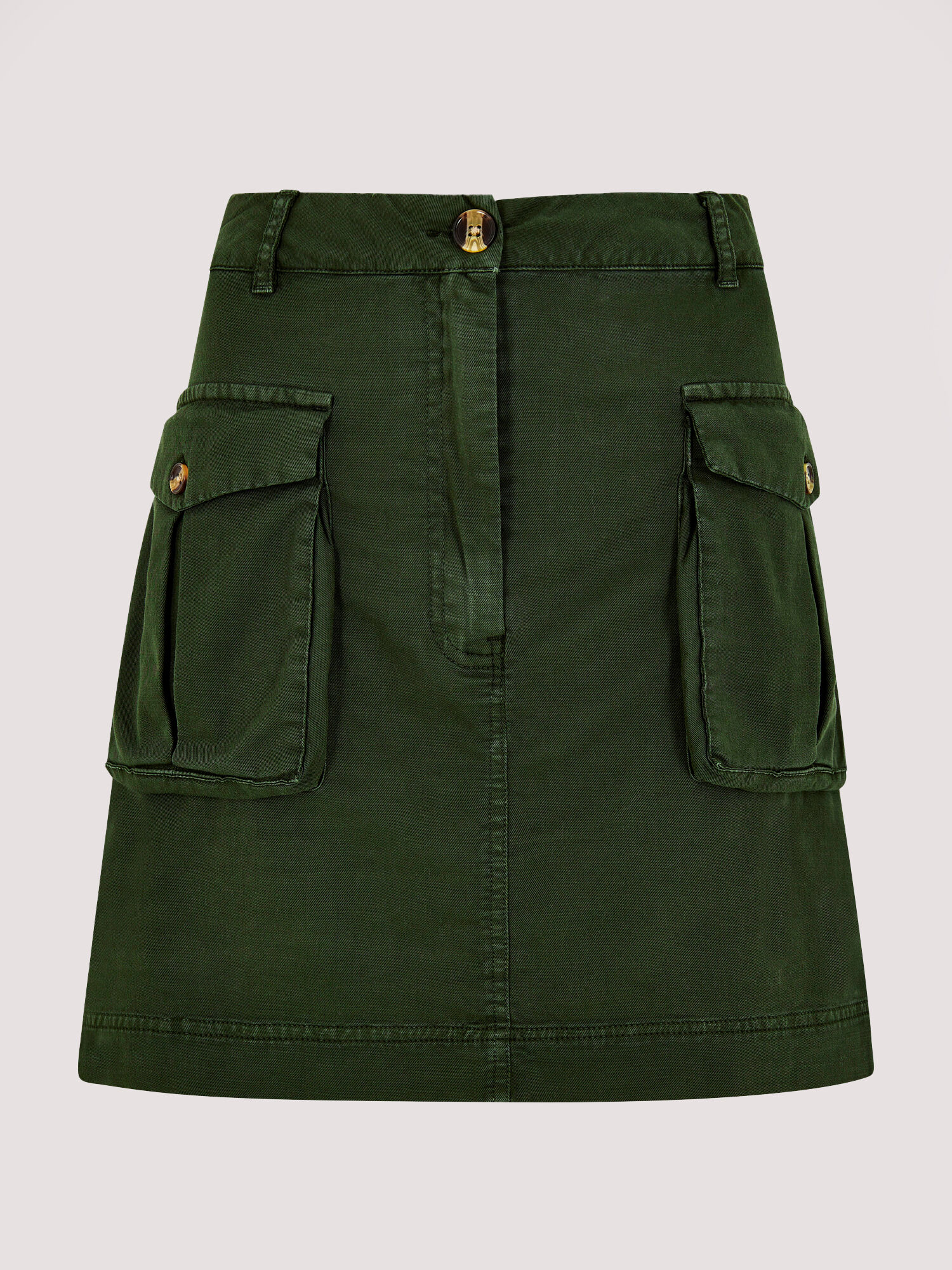 Green mini skirt with pockets deals
