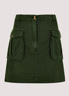 Patch Pocket Mini Skirt, Green, large