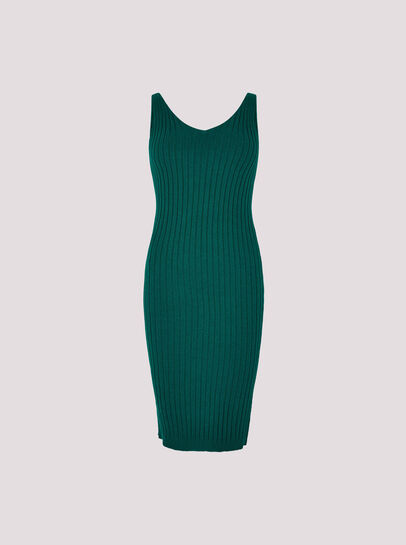 Ribbed Knit Bodycon Midi Dress