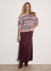 Ombre Stripe Chunky Knit Jumper, Pink, large