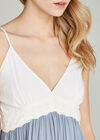 Blue Colourblock Maxi Dress, Blue, large
